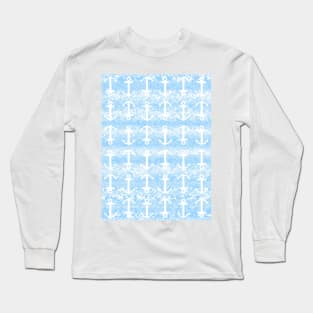 SAIL Away Anchor Pattern Long Sleeve T-Shirt